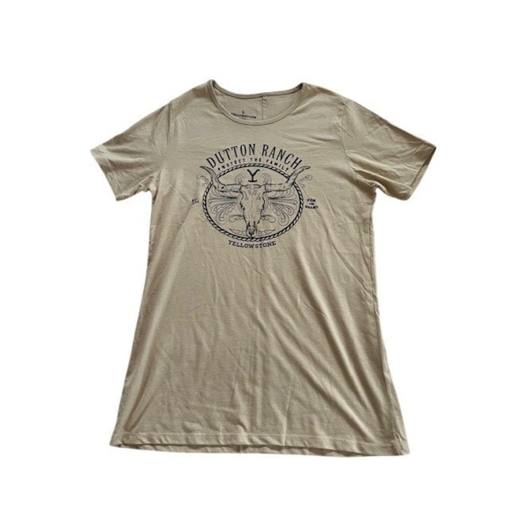 Yellowstone Dutton ranch protect the family graphic t shirt womens large